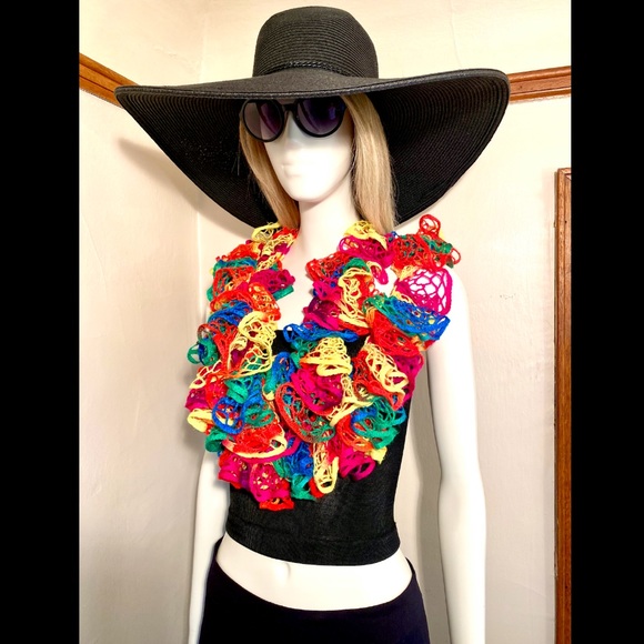 Vibrant Crochet Scarf - Picture 12 of 13